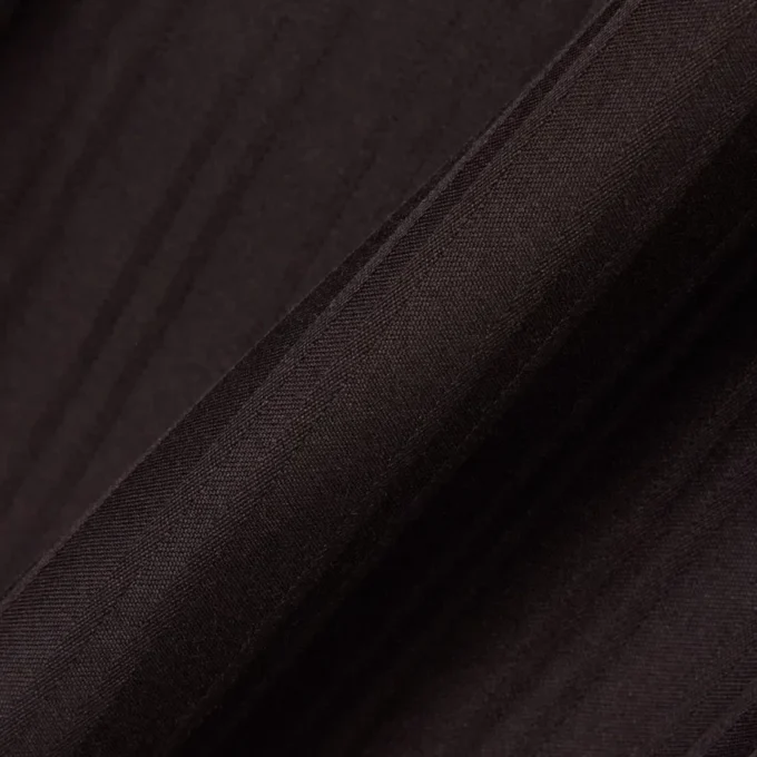 Straight Fit Striped Cotton Suit Pants