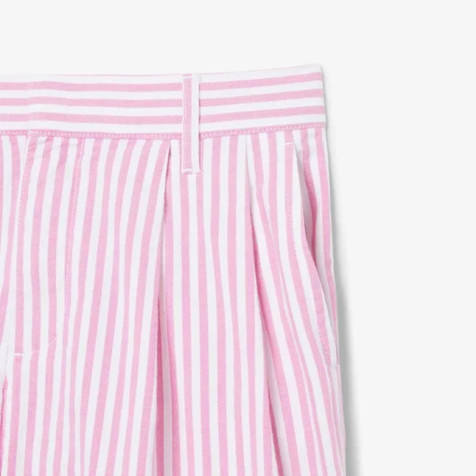 Stretch Oxford Striped Bermuda Shorts