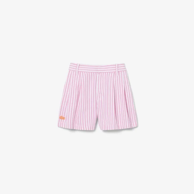 Stretch Oxford Striped Bermuda Shorts