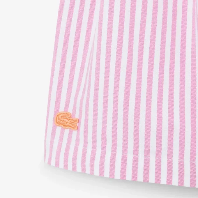 Stretch Oxford Striped Bermuda Shorts