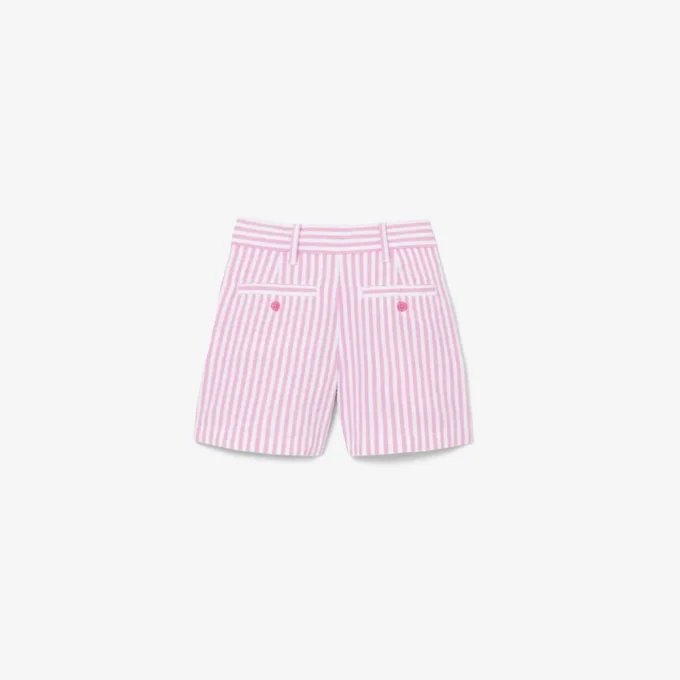 Stretch Oxford Striped Bermuda Shorts