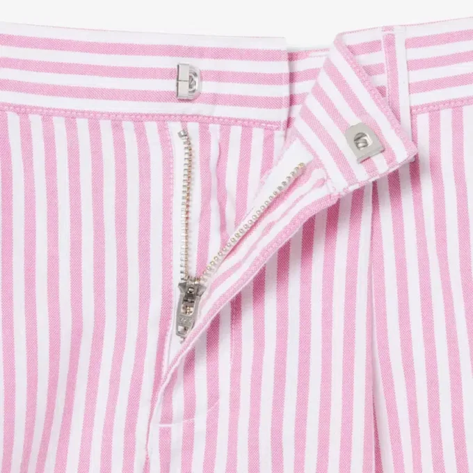 Stretch Oxford Striped Bermuda Shorts