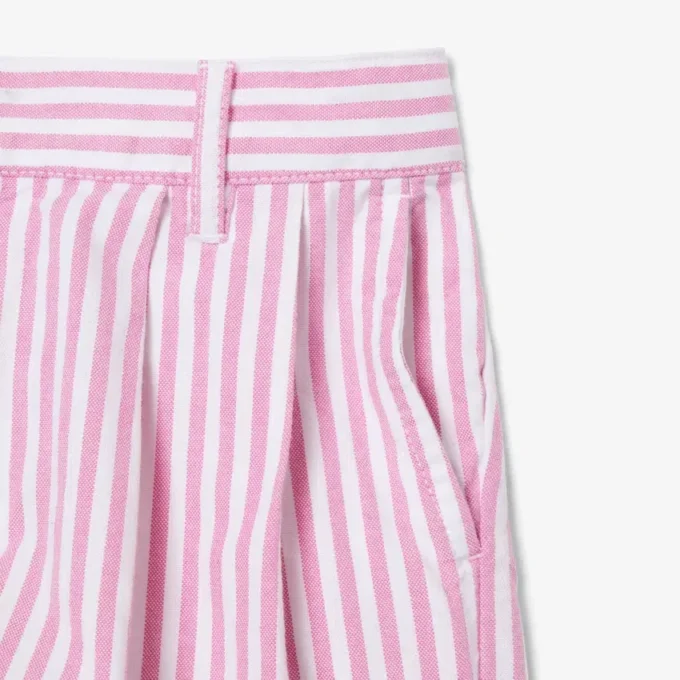 Stretch Oxford Striped Bermuda Shorts