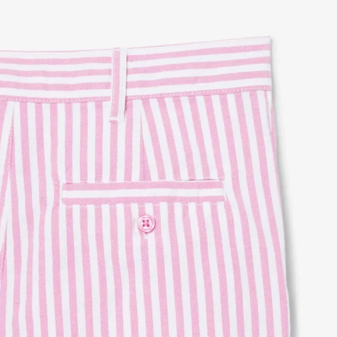 Stretch Oxford Striped Bermuda Shorts