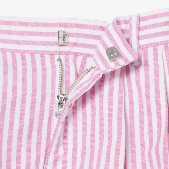 Stretch Oxford Striped Bermuda Shorts