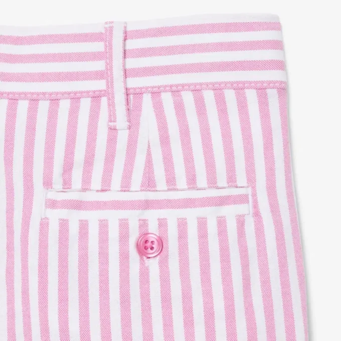 Stretch Oxford Striped Bermuda Shorts