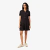 Stretch Piqua Pleated Polo Dress
