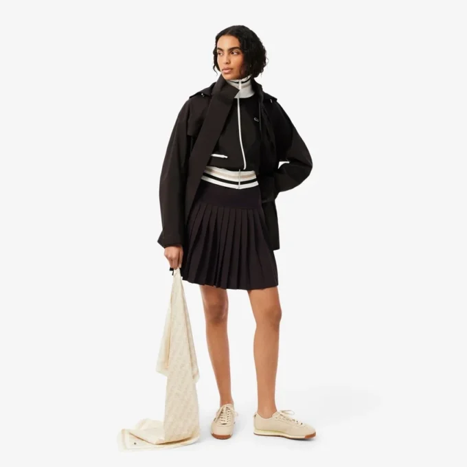 Stretch Piqua Pleated Polo Dress