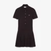 Stretch Piqua Pleated Polo Dress