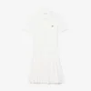Stretch Piqua Pleated Polo Dress
