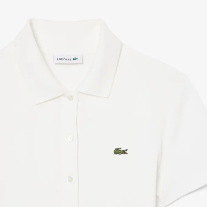 Stretch Piqua Pleated Polo Dress