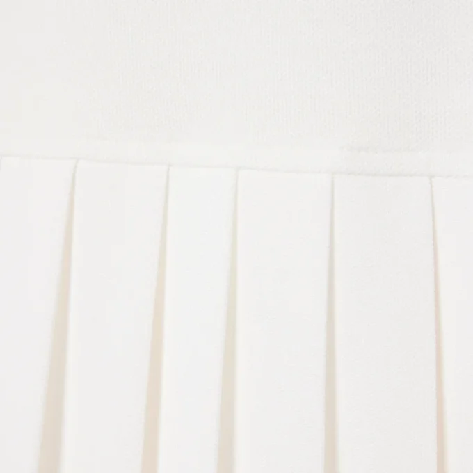 Stretch Piqua Pleated Polo Dress