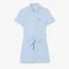 Stretch Piqua Polo Collar Romper