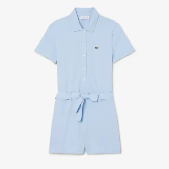 Stretch Piqua Polo Collar Romper