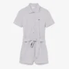 Stretch Piqua Polo Collar Romper