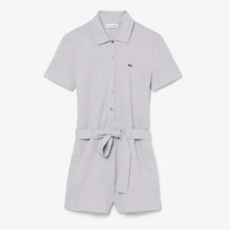 Stretch Piqua Polo Collar Romper