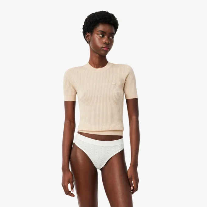 Stretch Pointelle String Briefs