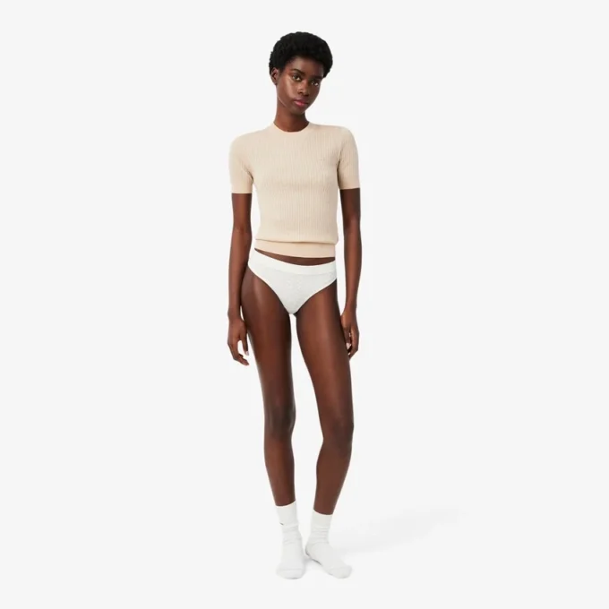 Stretch Pointelle String Briefs