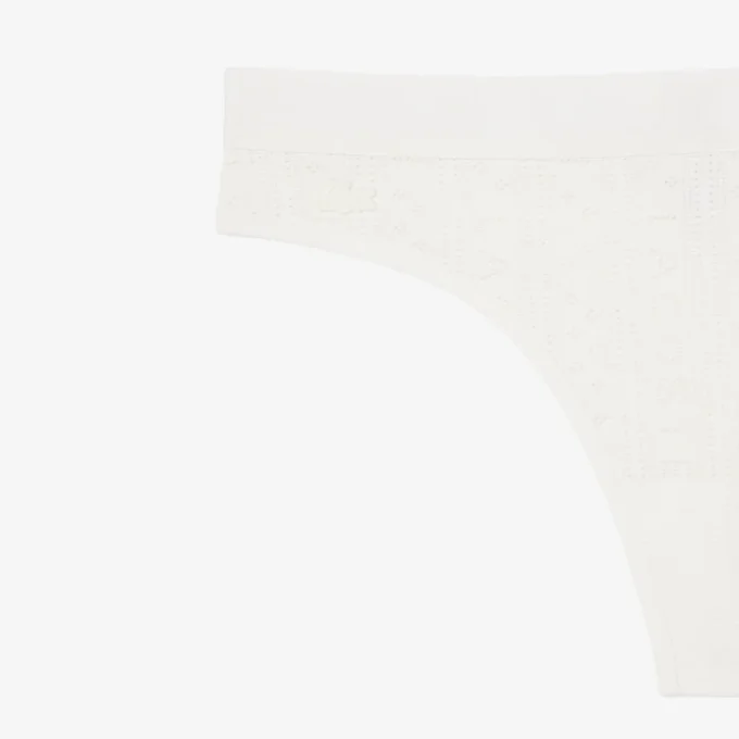 Stretch Pointelle String Briefs