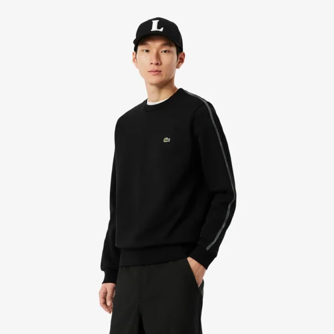 Stripe Band Fleece Sweatshirt
