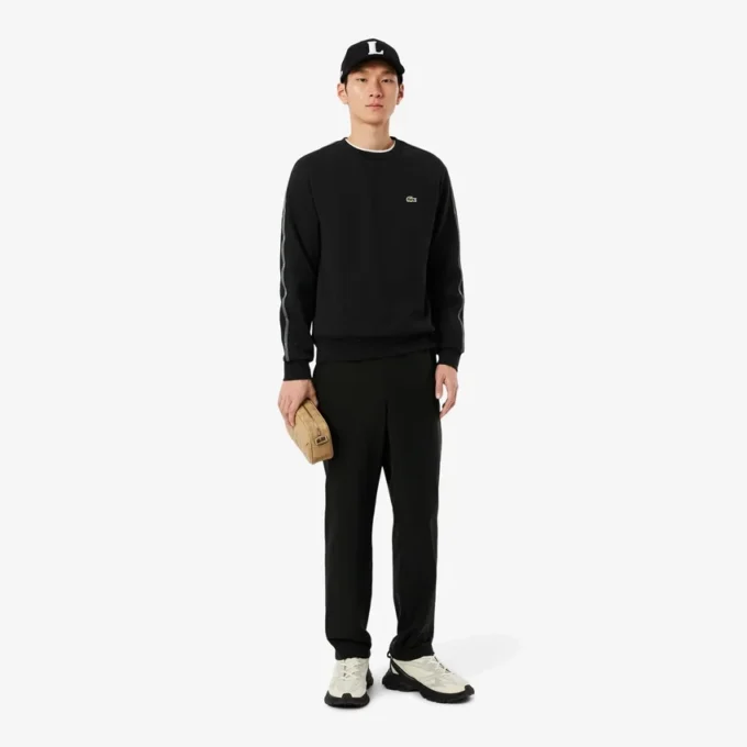 Stripe Band Fleece Sweatshirt
