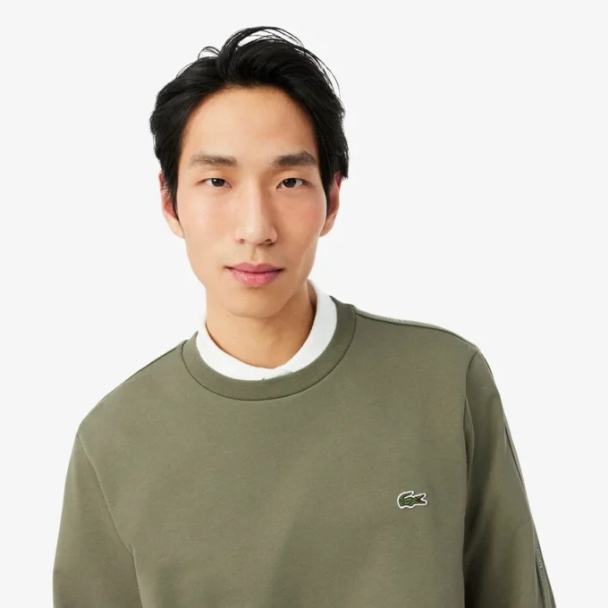 Stripe Band Fleece Sweatshirt