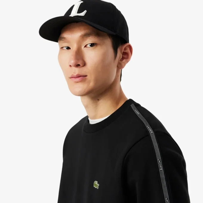Stripe Band Fleece Sweatshirt