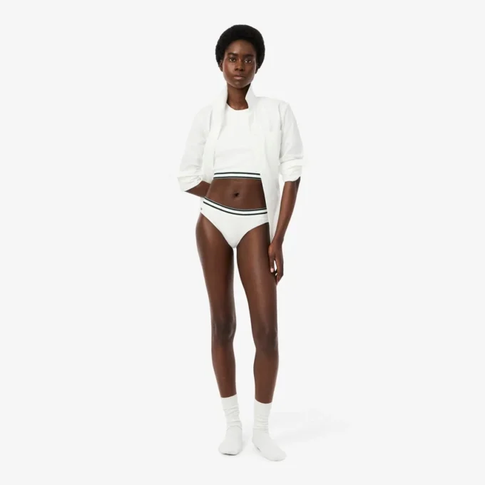 Stripe Waist Cotton Briefs