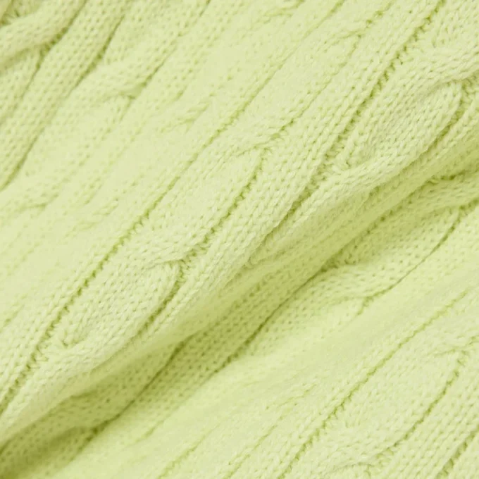Striped Cable Knit Polo Collar Sweater