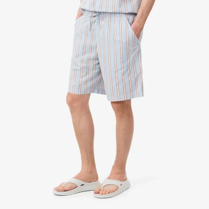 Striped Cotton Poplin Shorts