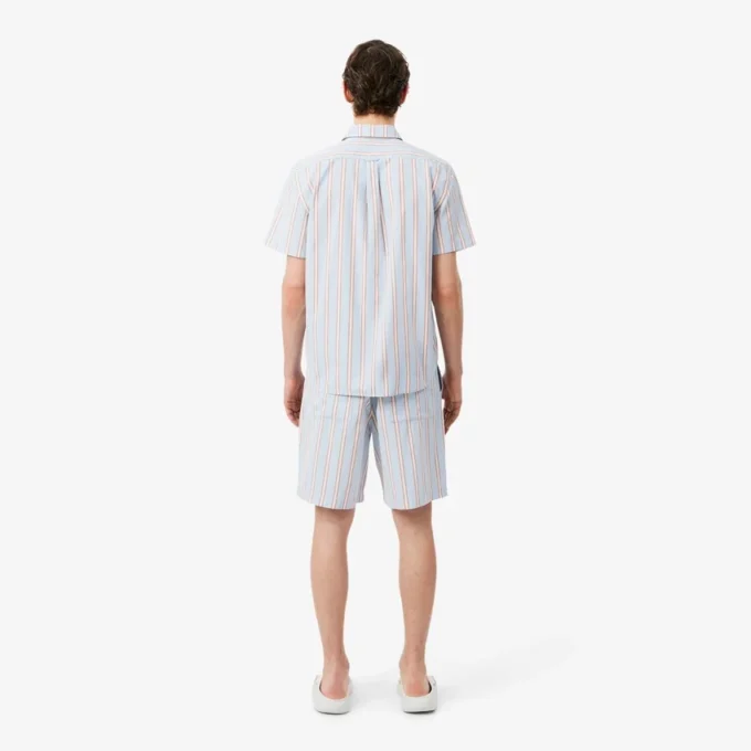Striped Cotton Poplin Shorts