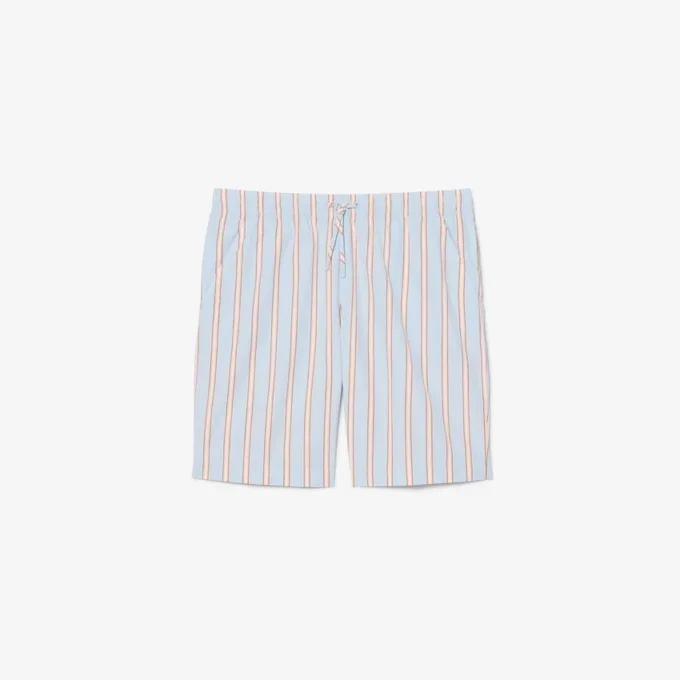 Striped Cotton Poplin Shorts