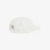 Striped Embroidered Cotton Twill Cap