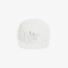 Striped Embroidered Cotton Twill Cap