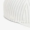 Striped Embroidered Cotton Twill Cap