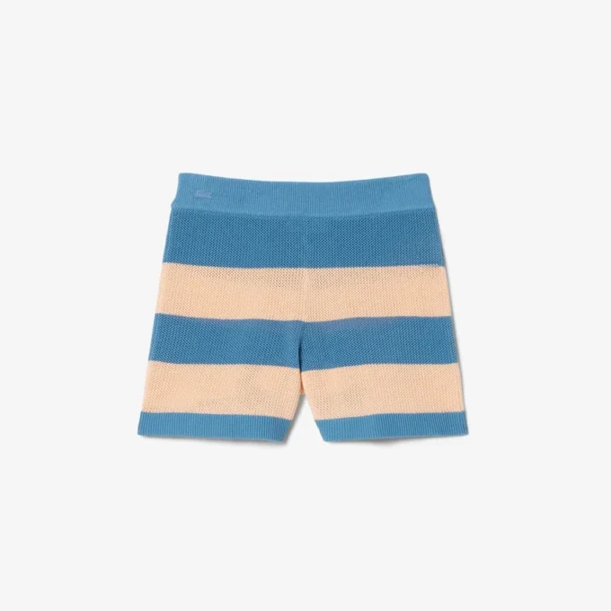 Striped Mesh Knit Shorts