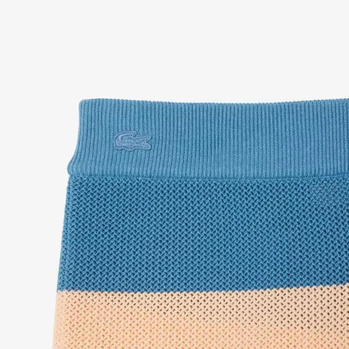 Striped Mesh Knit Shorts