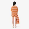 Striped Mesh Knit Shorts