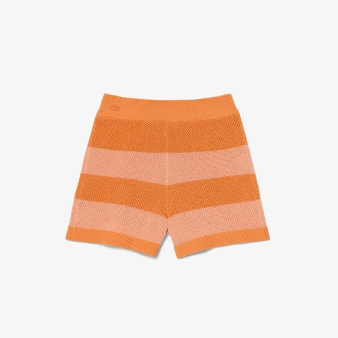 Striped Mesh Knit Shorts