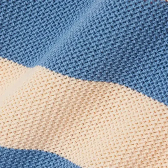 Striped Mesh Knit T-Shirt