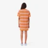Striped Mesh Knit T-Shirt Dress