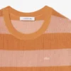 Striped Mesh Knit T-Shirt Dress