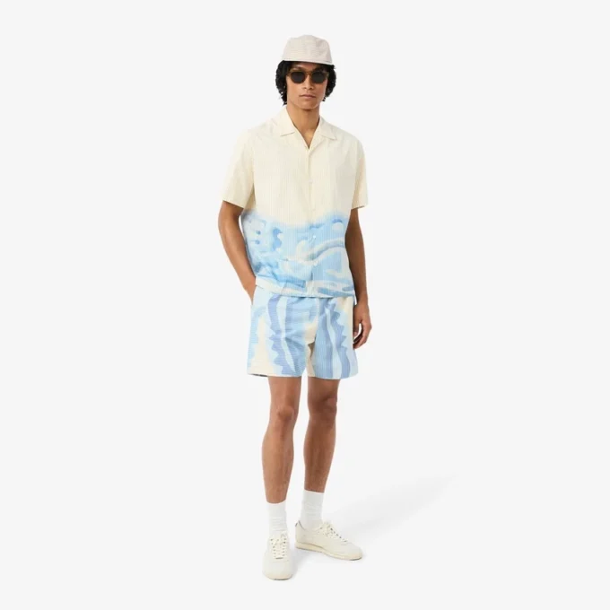 Striped Poplin Jockey Cap