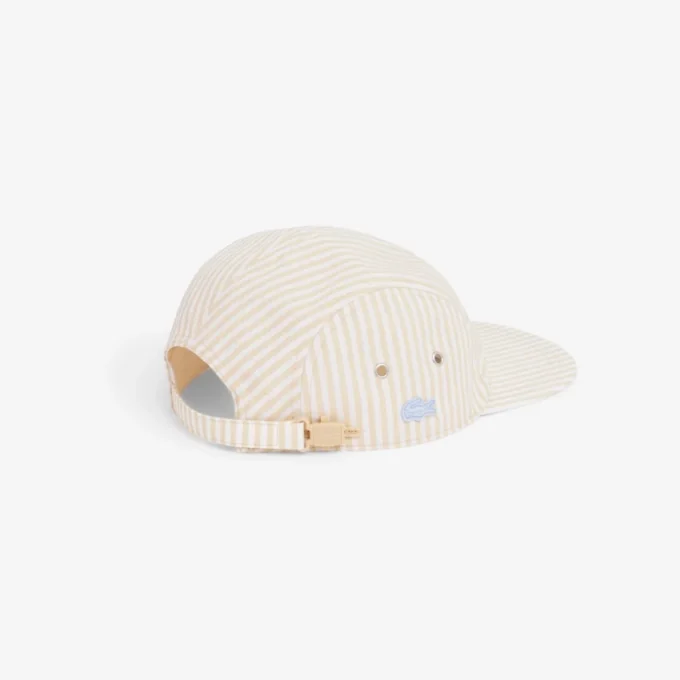 Striped Poplin Jockey Cap