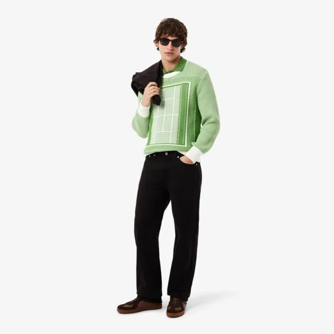 Tennis Court Graphic Sweater