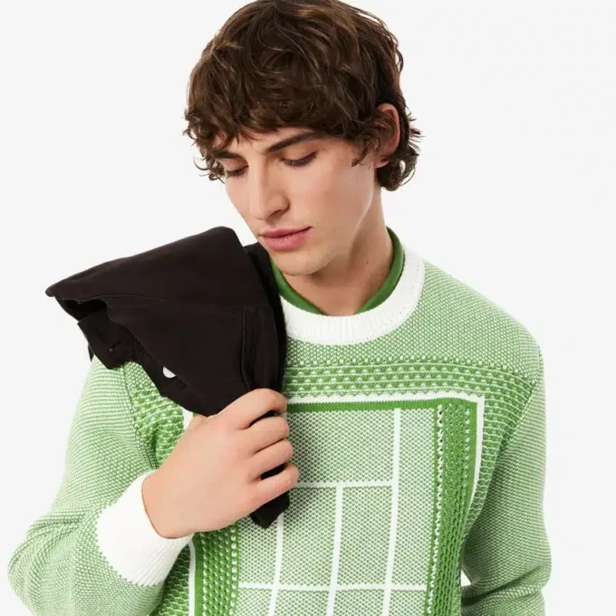 Tennis Court Graphic Sweater