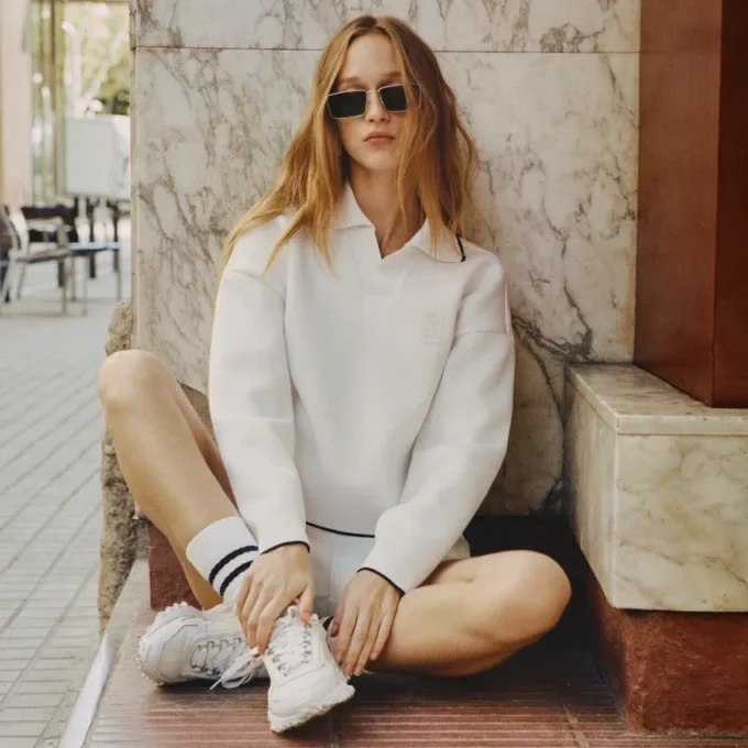 Tennis Heritage Polo Collar Sweatshirt