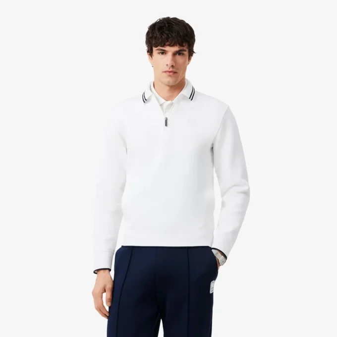 Tennis Heritage Polo Collar Zipped Sweatshirt