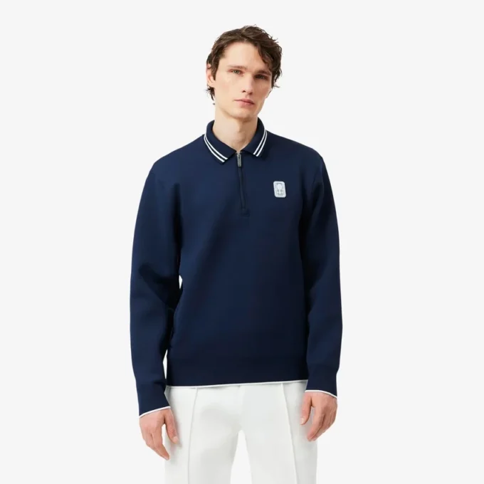 Tennis Heritage Polo Collar Zipped Sweatshirt