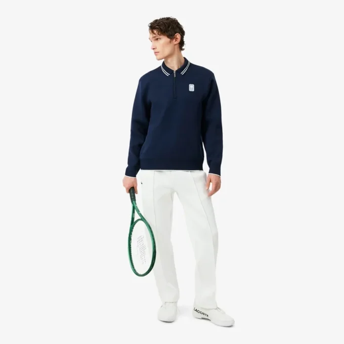 Tennis Heritage Polo Collar Zipped Sweatshirt
